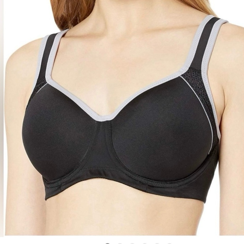 Wacoal NWOT 853302 Lindsey Sport Contour Underwire Bra Black 36F